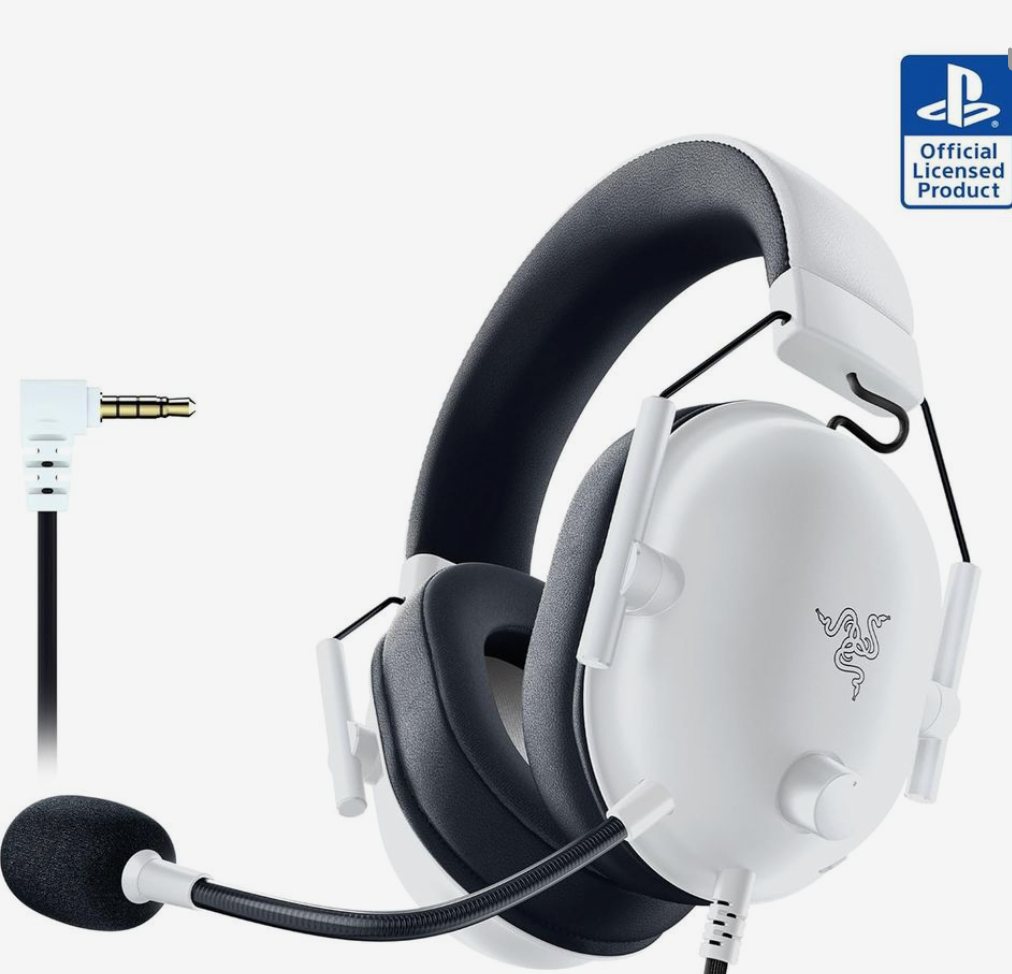 Razer Blackshark V2 X Playstation Licensed Wired Gaming Headset - White
